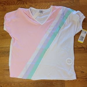 Vintage Color Block Striped Shirt